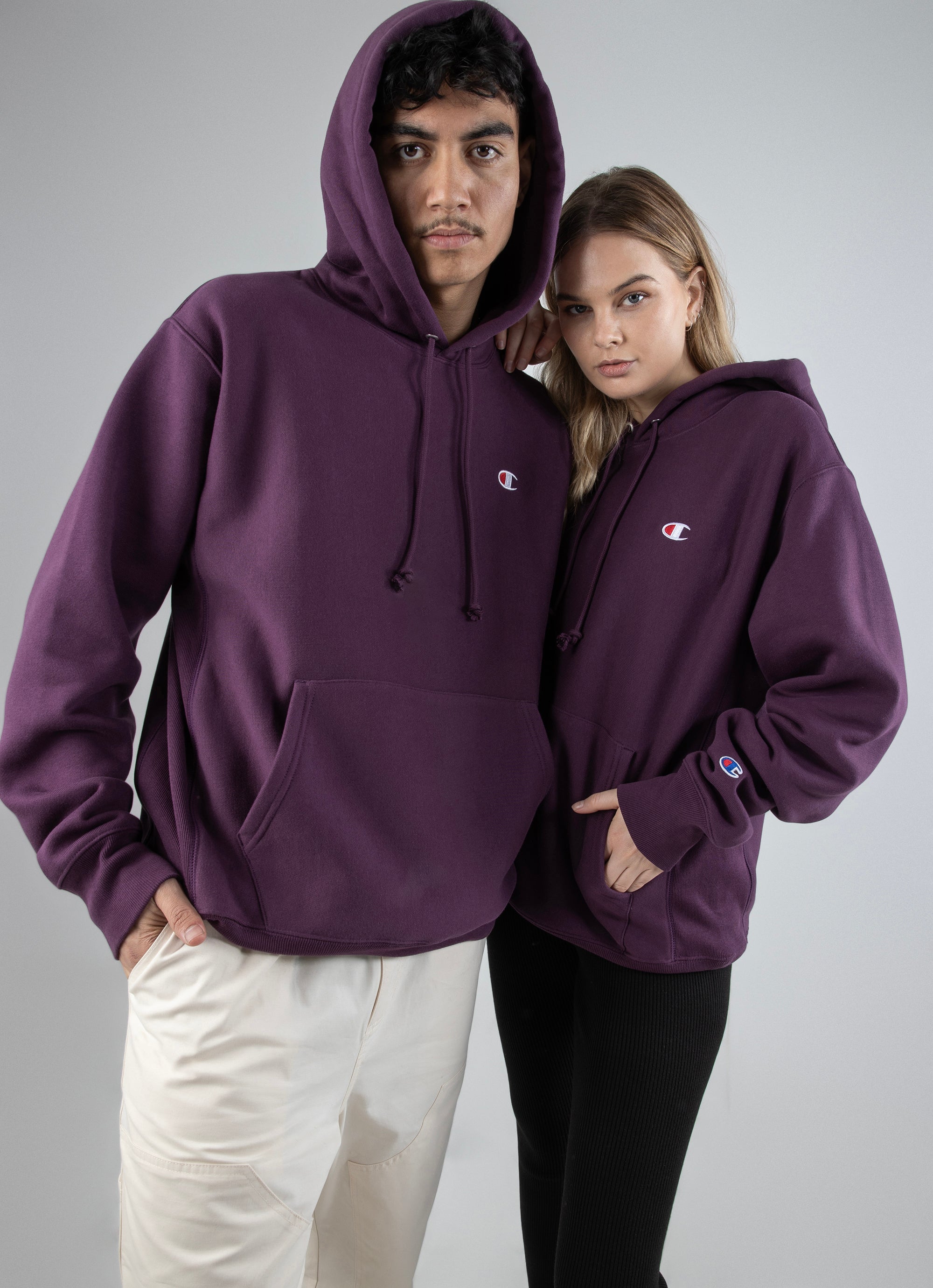 Champion Reverse Weave Hoodie in Purple   Red Rat