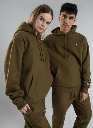 Champion Reverse Weave Hoodie in Green | Red Rat