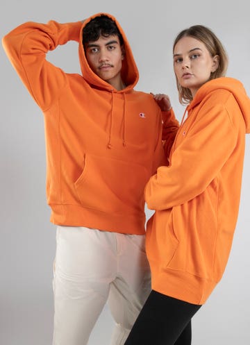 Champion Reverse Weave Hoodie in Orange