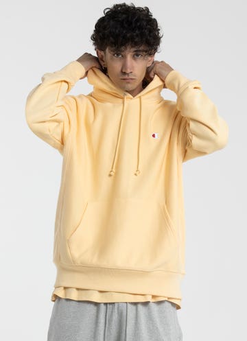 Champion Reverse Weave Hoodie With Small Logo In Stone