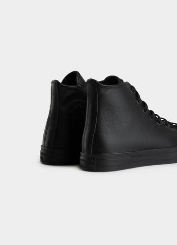 Converse Chuck Taylor All Star High Monochrome 'leather' Shoe in Black