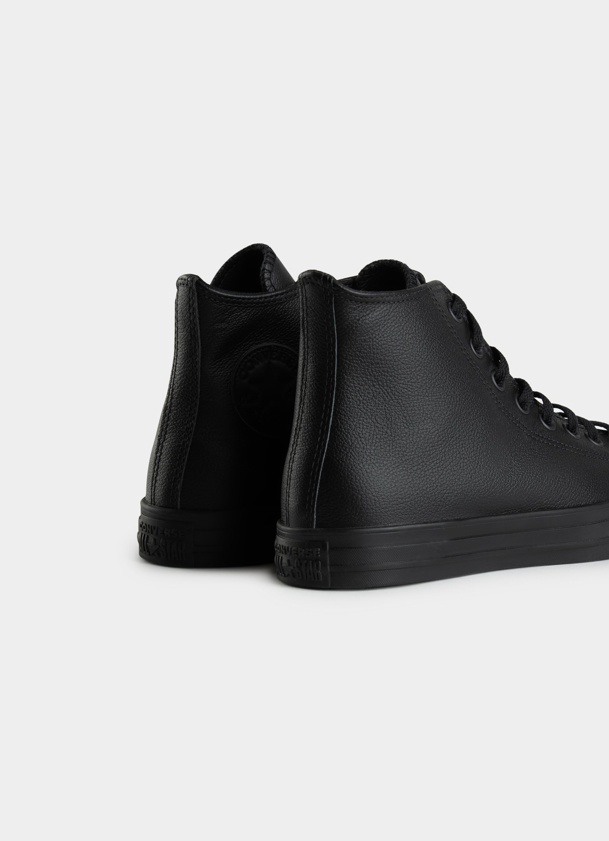 Converse Chuck Taylor All Star High Monochrome 'leather' Shoe in Black