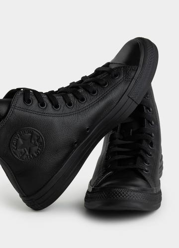Converse Chuck Taylor All Star High Monochrome 'leather' Shoe in Black