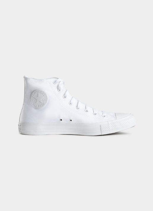 Chuck Taylor Star High 'monochrome' Shoe in White | Red