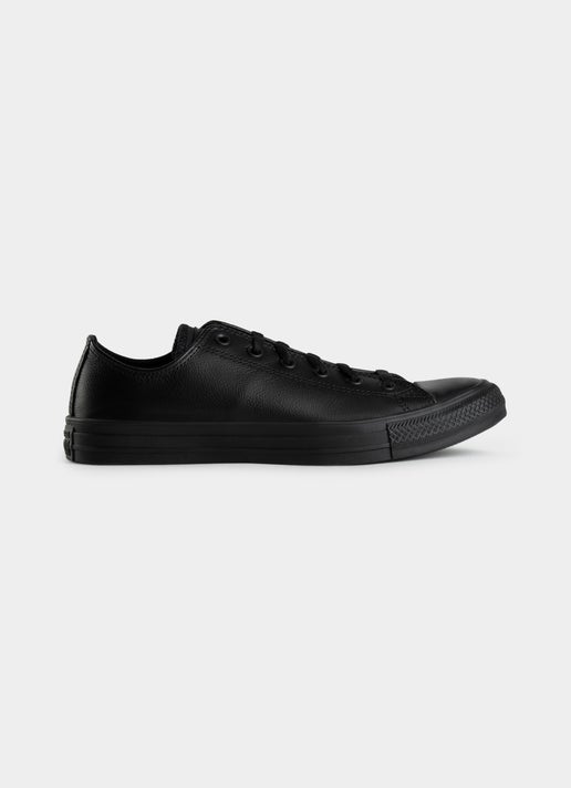 Converse Chuck Taylor All Star Low 'leather' Monochrome Shoe in Black ...