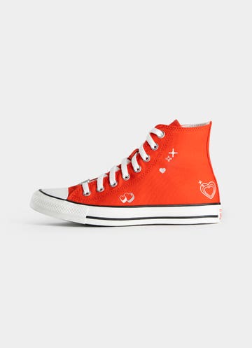Converse Chuck Taylor All Star Y2k Heart Hi Top Fever Dream Shoes - Womens in Red