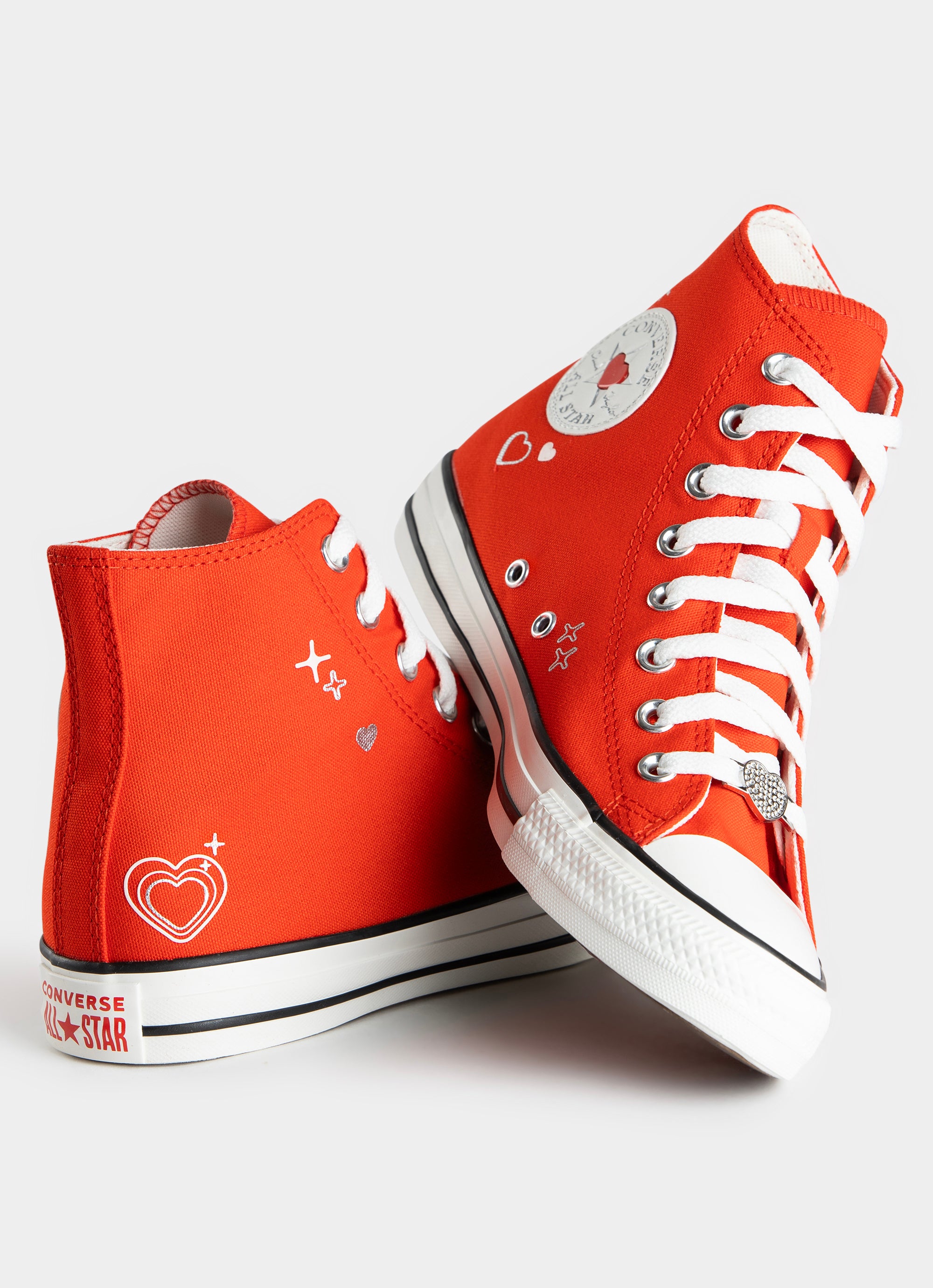 Converse Chuck Taylor All Star Y2k Heart Hi Top Fever Dream Shoes - Womens in Red