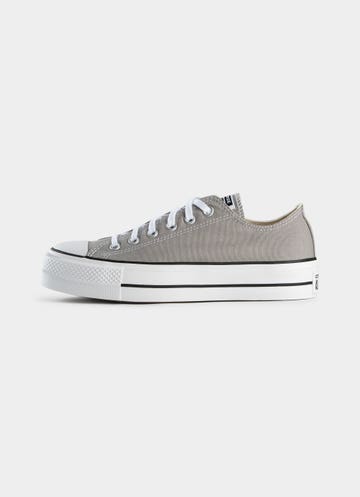 Converse Chuck Taylor All Start Lift Low Shoes - Womens in Grey