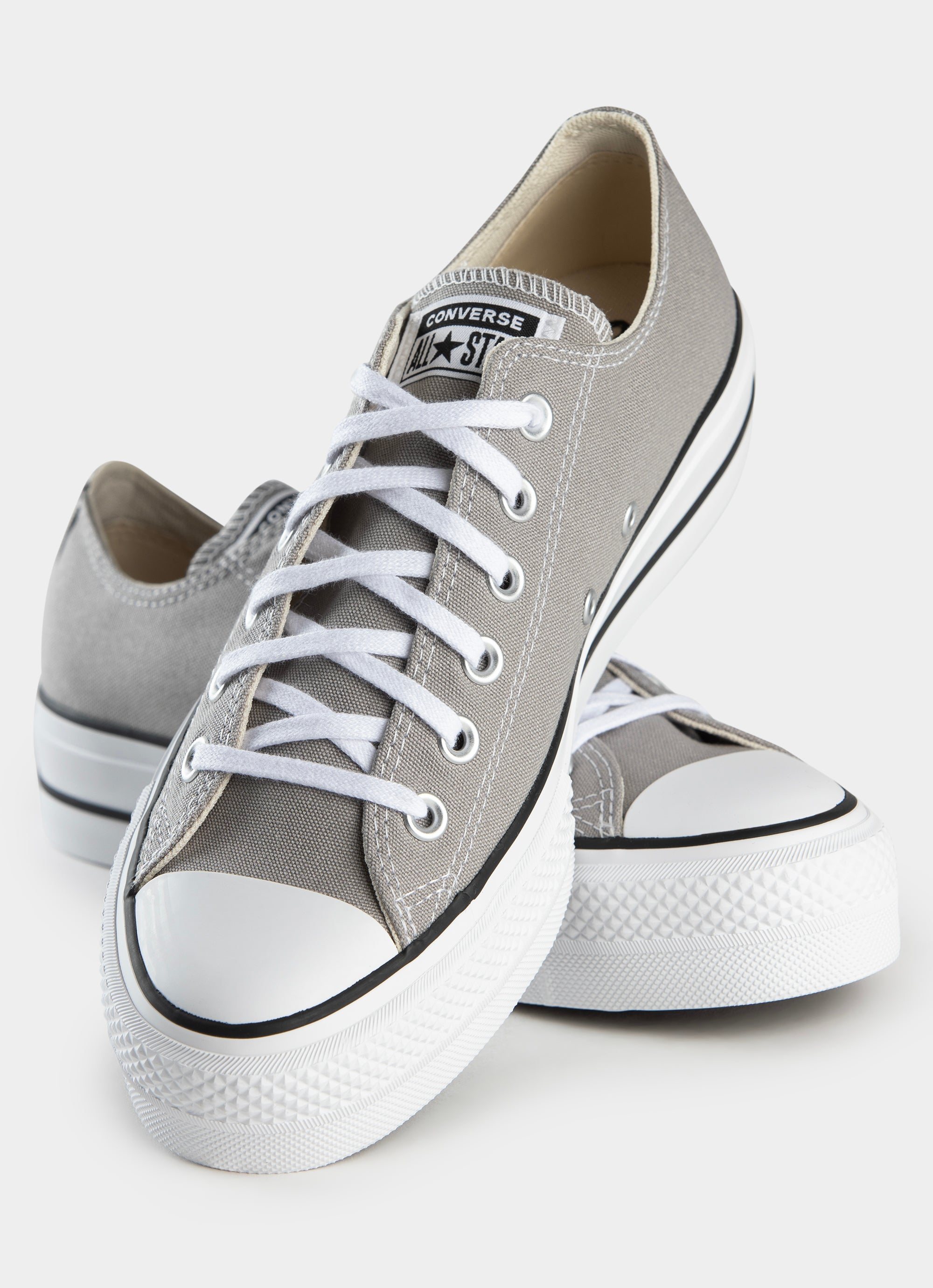 Converse Chuck Taylor All Start Lift Low Shoes - Womens in Grey