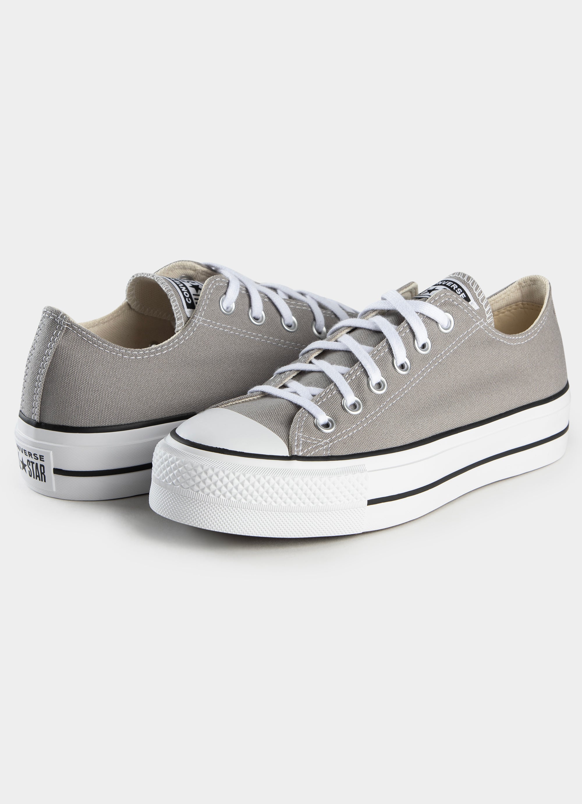 Converse Chuck Taylor All Start Lift Low Shoes - Womens in Grey
