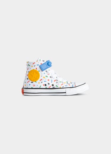 Converse Chuck Taylor Easy On 1v Polka Doodle Hi Shoes - Kids in White