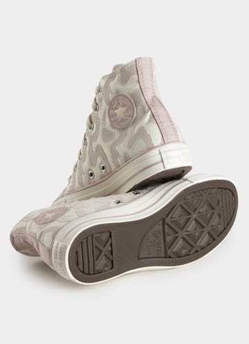 Converse Chuck Taylor Lavish Leopard Hi Shoes - Kids in Pink