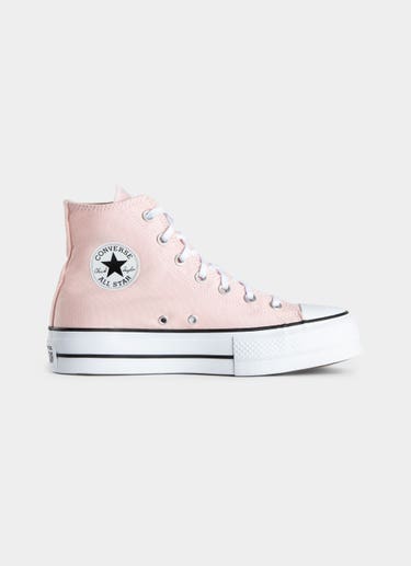 Converse Chuck Taylor Lift Canvas Hi Shoes - Womens in Pink