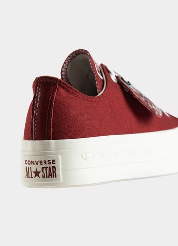 Converse Chuck Taylor Lift Valentines Low Shoes - Womens in Red