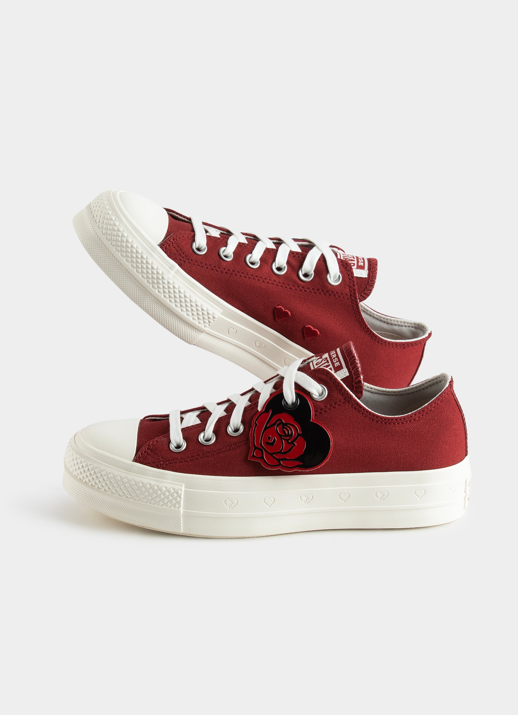 Converse Chuck Taylor Lift Valentines Low Shoes - Womens in Red