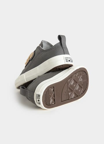 Converse Chuck Taylor One Strap Low Shoes - Infant in Grey