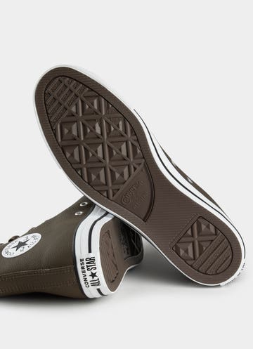 Converse Chuck Taylor Seasonal Leather Hi Smo Shoes in Brown