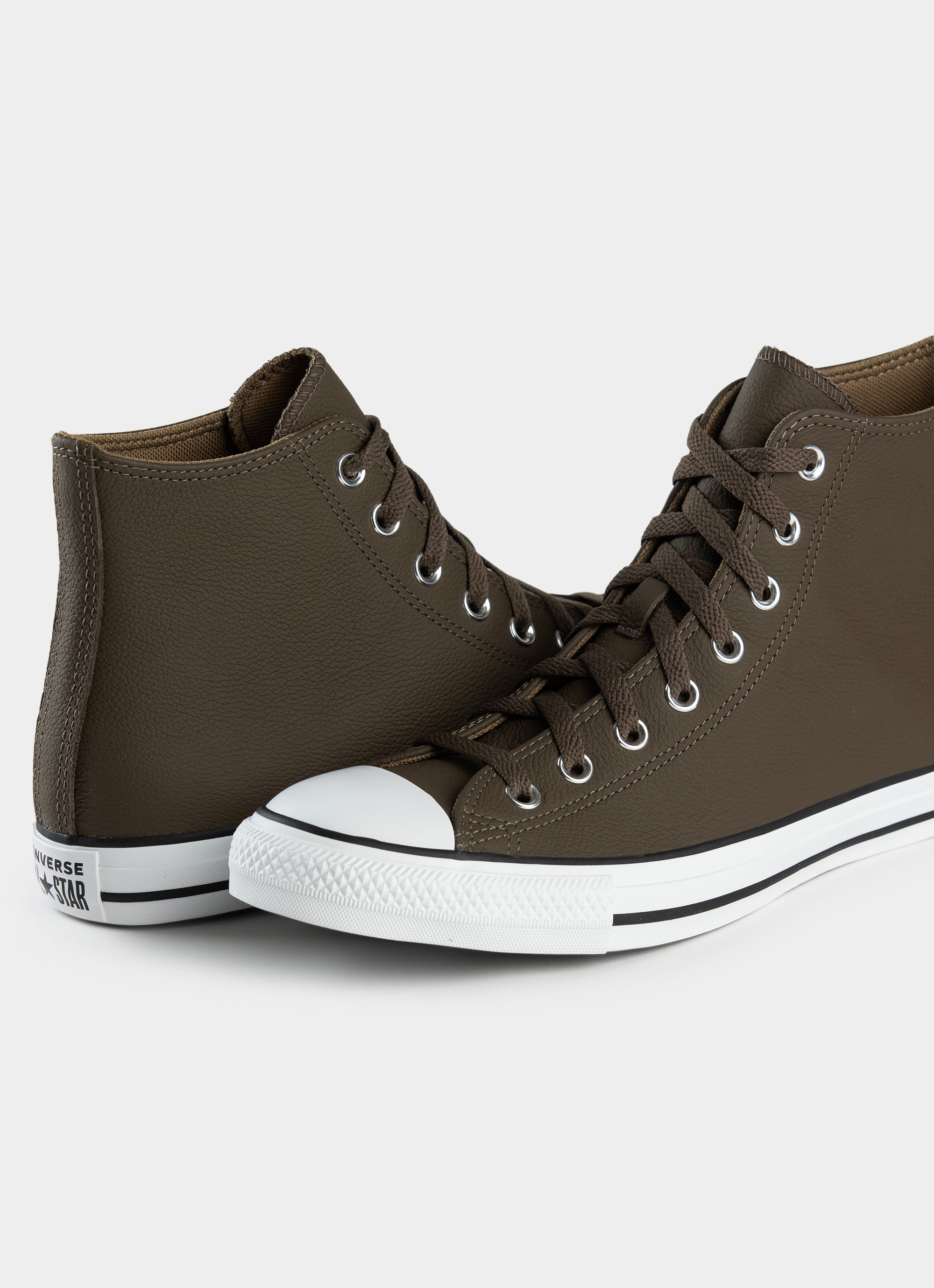 Converse Chuck Taylor Seasonal Leather Hi Smo Shoes in Brown
