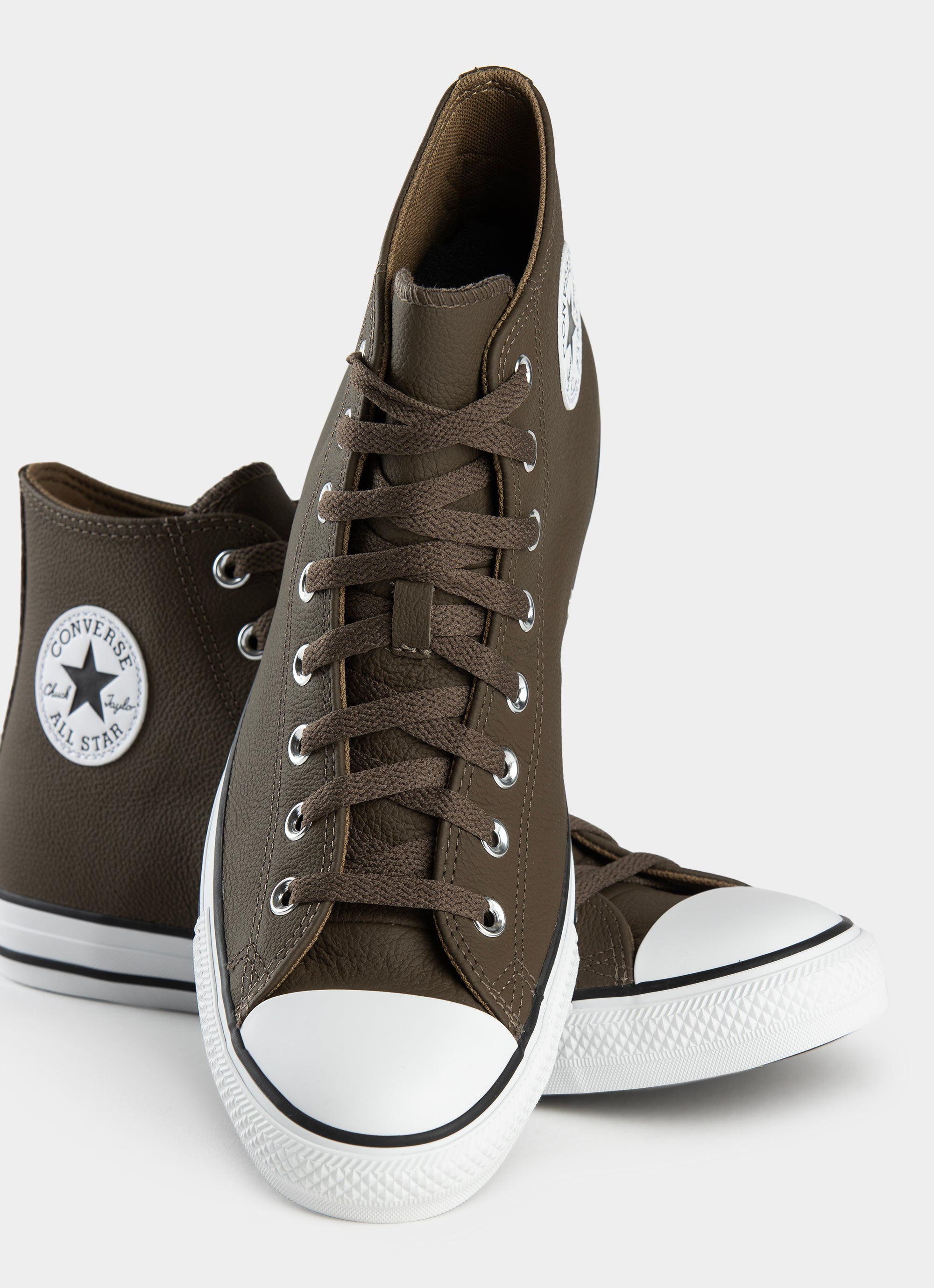 Converse Chuck Taylor Seasonal Leather Hi Smo Shoes in Brown