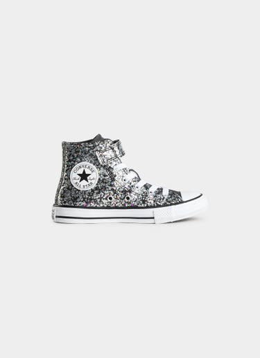 Converse Chuck Taylor Shinefetti 1v Hi Shoes - Kids in Black