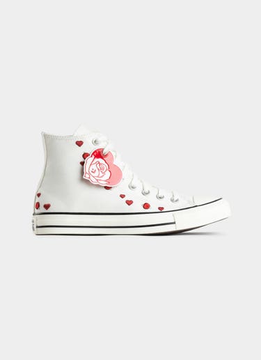 Converse Chuck Taylor Valentines Hi Shoes - Womens in White