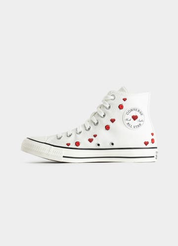 Converse Chuck Taylor Valentines Hi Shoes - Womens in White