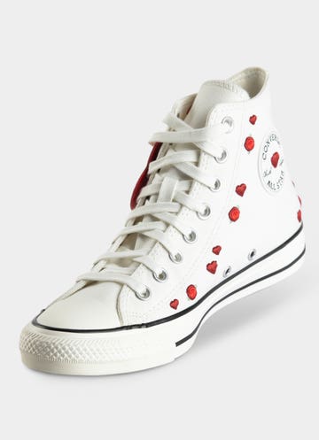 Converse Chuck Taylor Valentines Hi Shoes - Womens in White