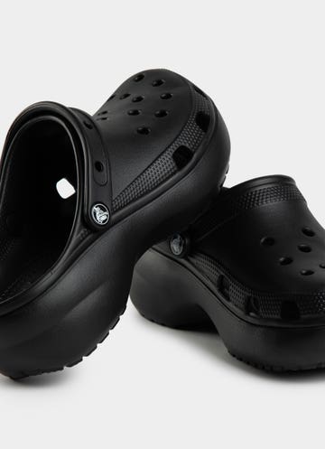 Crocs Classic Platform Clog - Women in Black