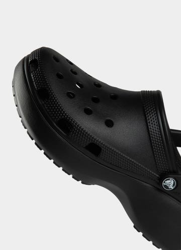 Crocs Classic Platform Clog - Women in Black