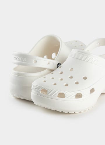 Crocs Classic Platform Clog - Womens in White