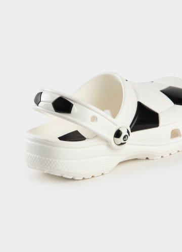 Crocs Classic Soccer Ball Clog - Kids in White