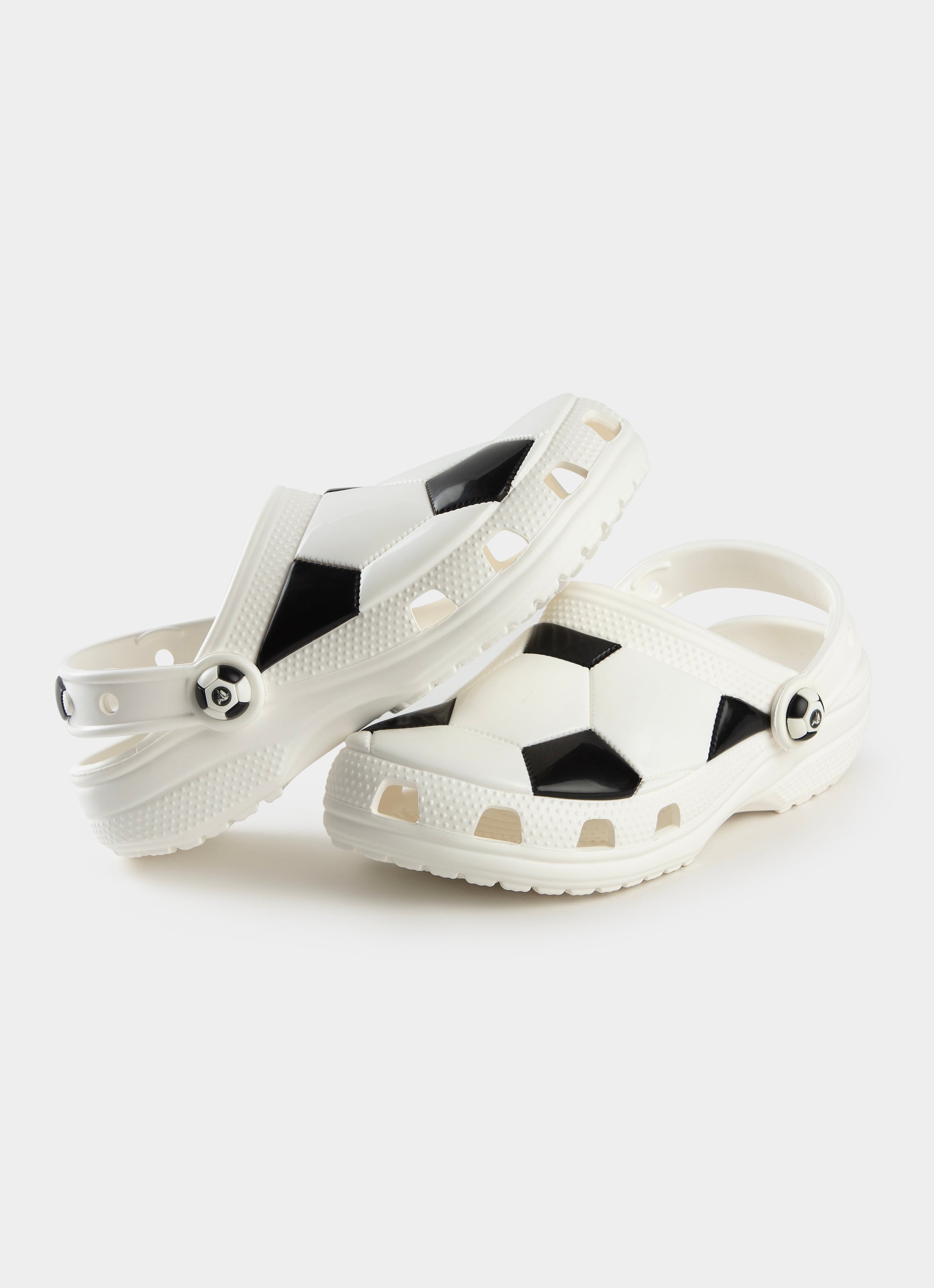 Crocs Classic Soccer Ball Clog - Kids in White