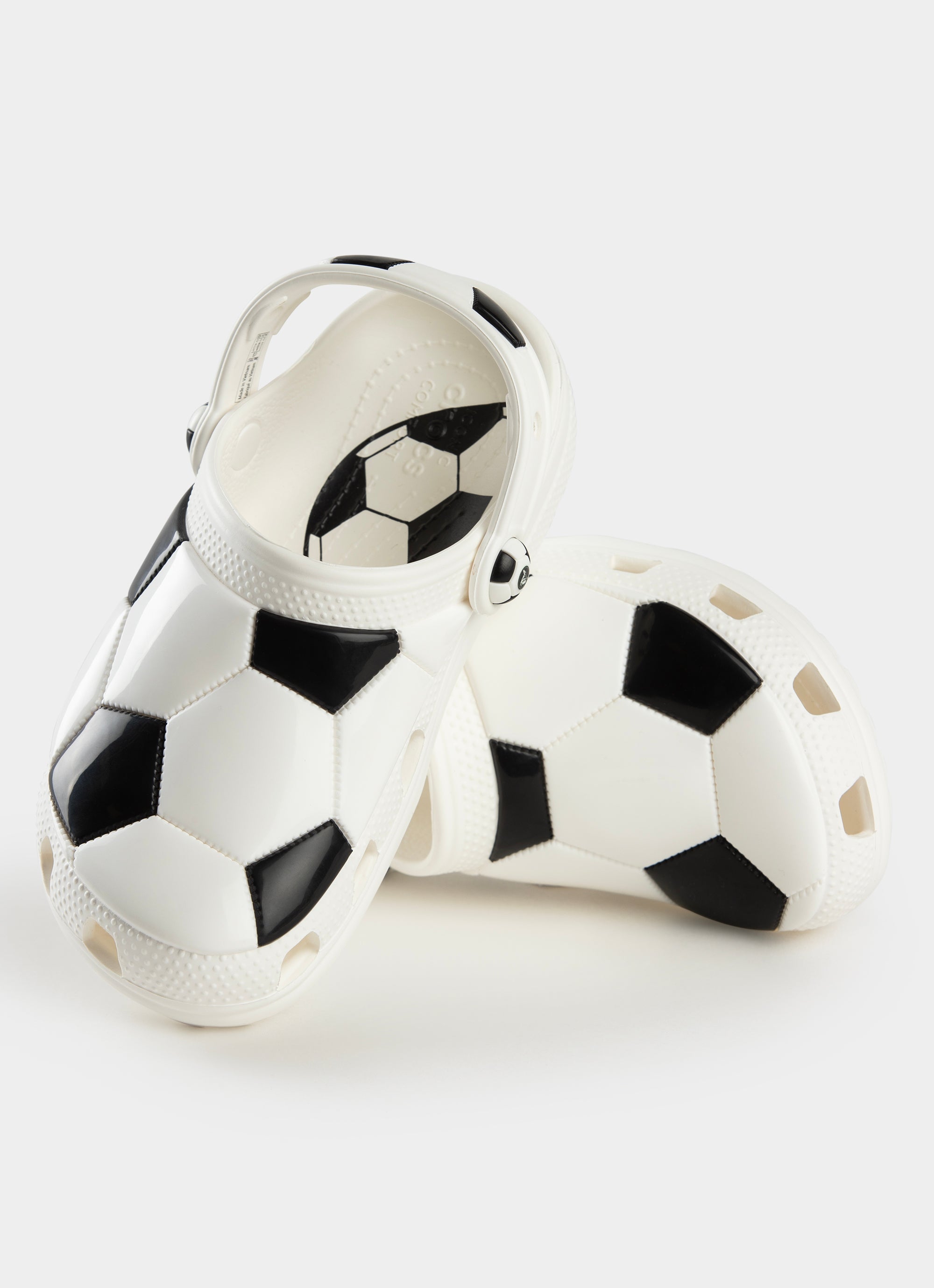 Crocs Classic Soccer Ball Clog - Kids in White