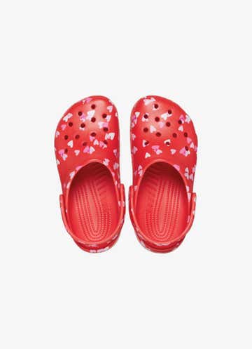 Crocs Classic V Day Clog - Kids in Red