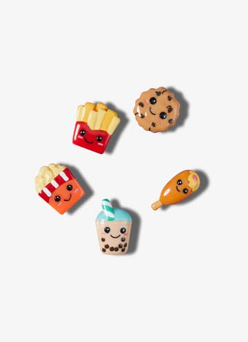 Crocs Jibbitz Bad But Cute Foods  - 5 Pack in Multi