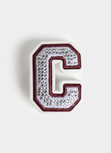 Crocs Jibbitz Beaded Letter C Patch in Multi