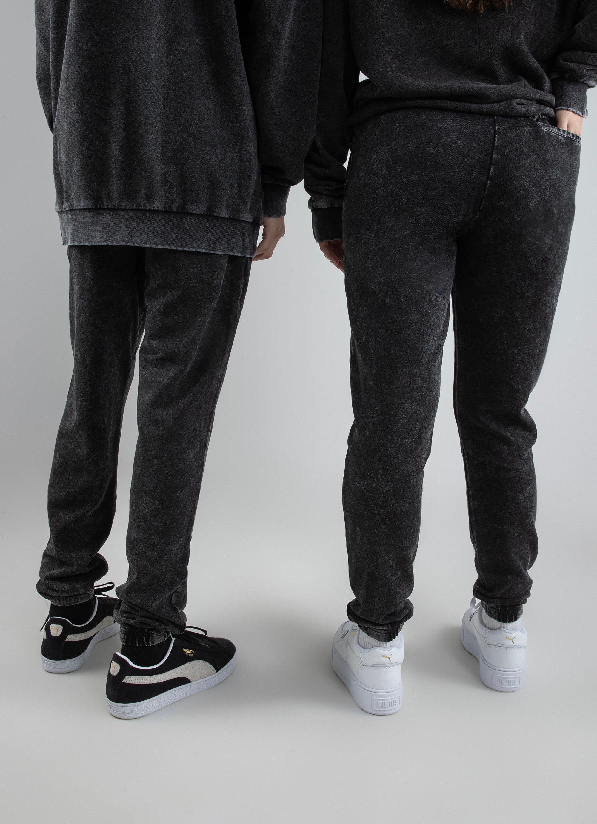 Black acid sales wash joggers
