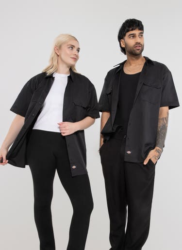 Dickies 1574 Short Sleeve Shirt in Black
