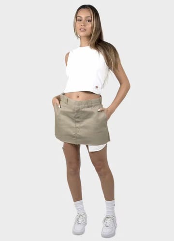 Dickies 874 Mini Skirt - Womens in Brown