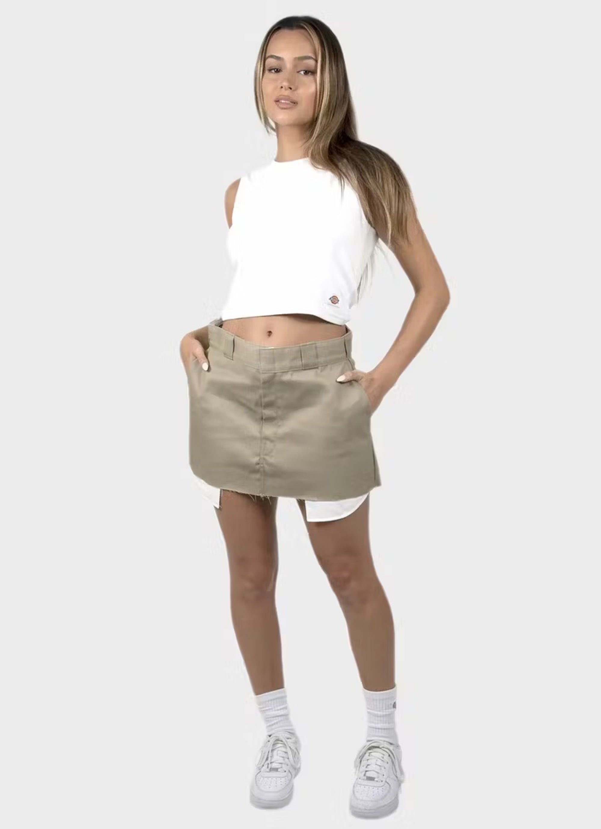 Dickies 874 Mini Skirt - Womens in Brown