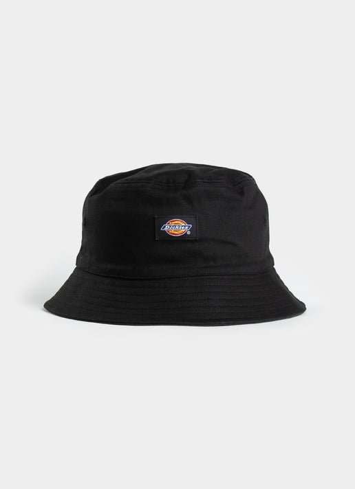 Dickies Classic Label Bucket Hat in Black Red Rat