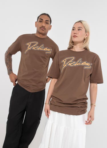 Dickies Linework Tee in Brown