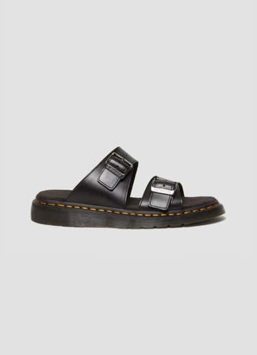 Dr. Martens Josef Leather Bucket Slide/jandals in Black