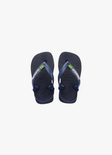 Havaianas Brazil Logo Jandals - Infant in Blue
