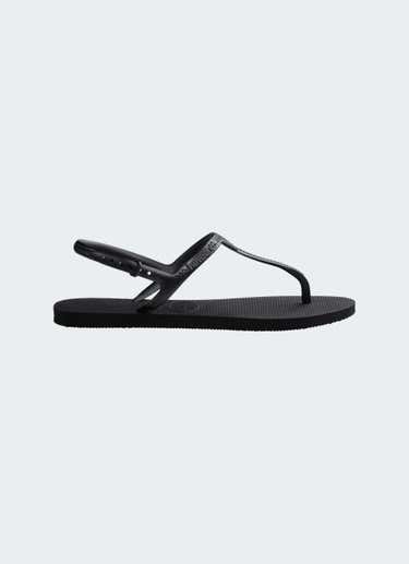 Havaianas Twist Flip Flops - Kids in Black