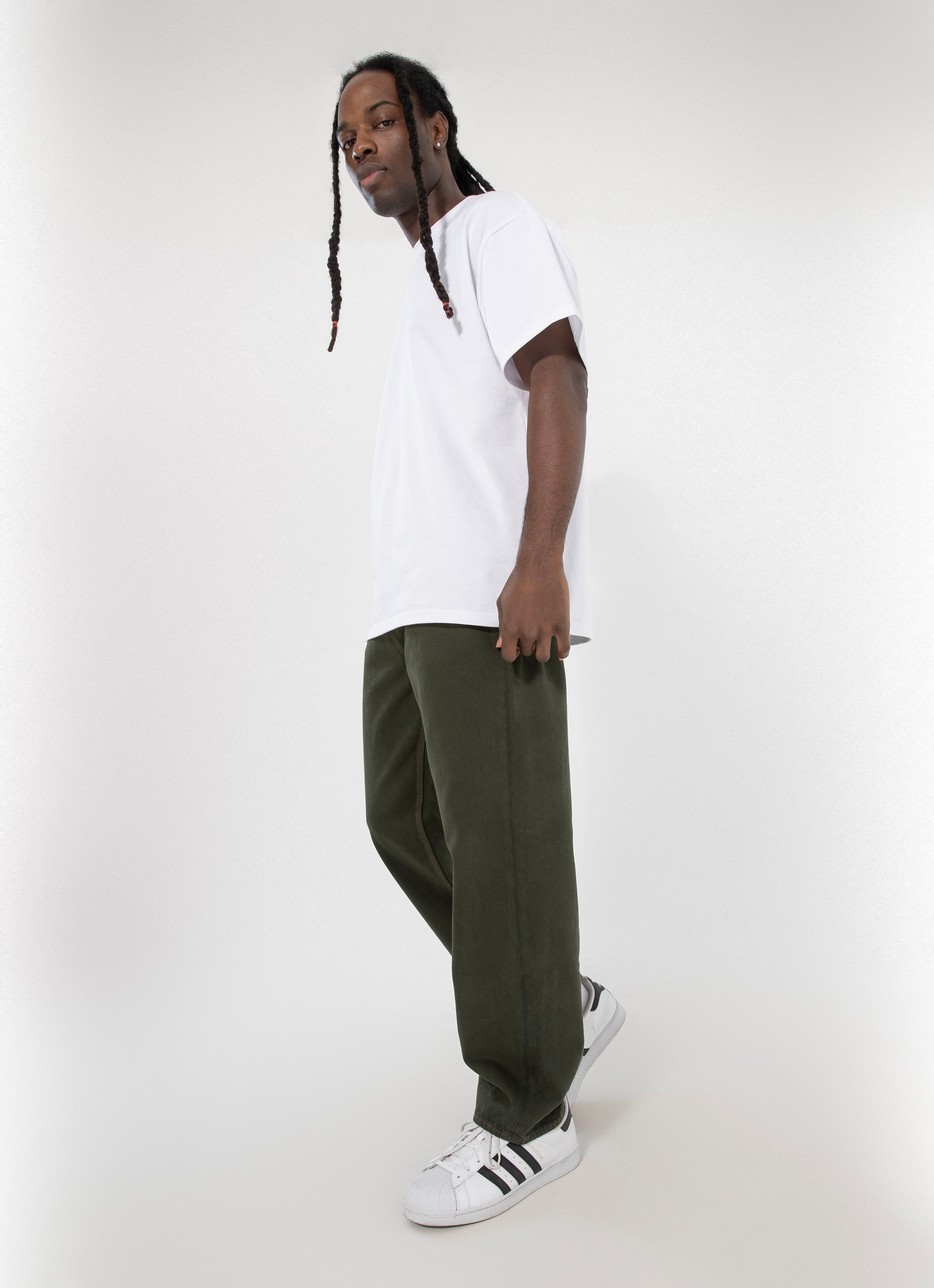 Lee L-four Baggy Relaxed Pants in Green