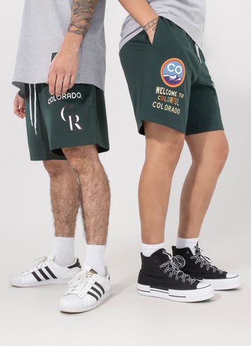 Majestic Mlb Colorado Rockies City Connect Mesh Short in Green