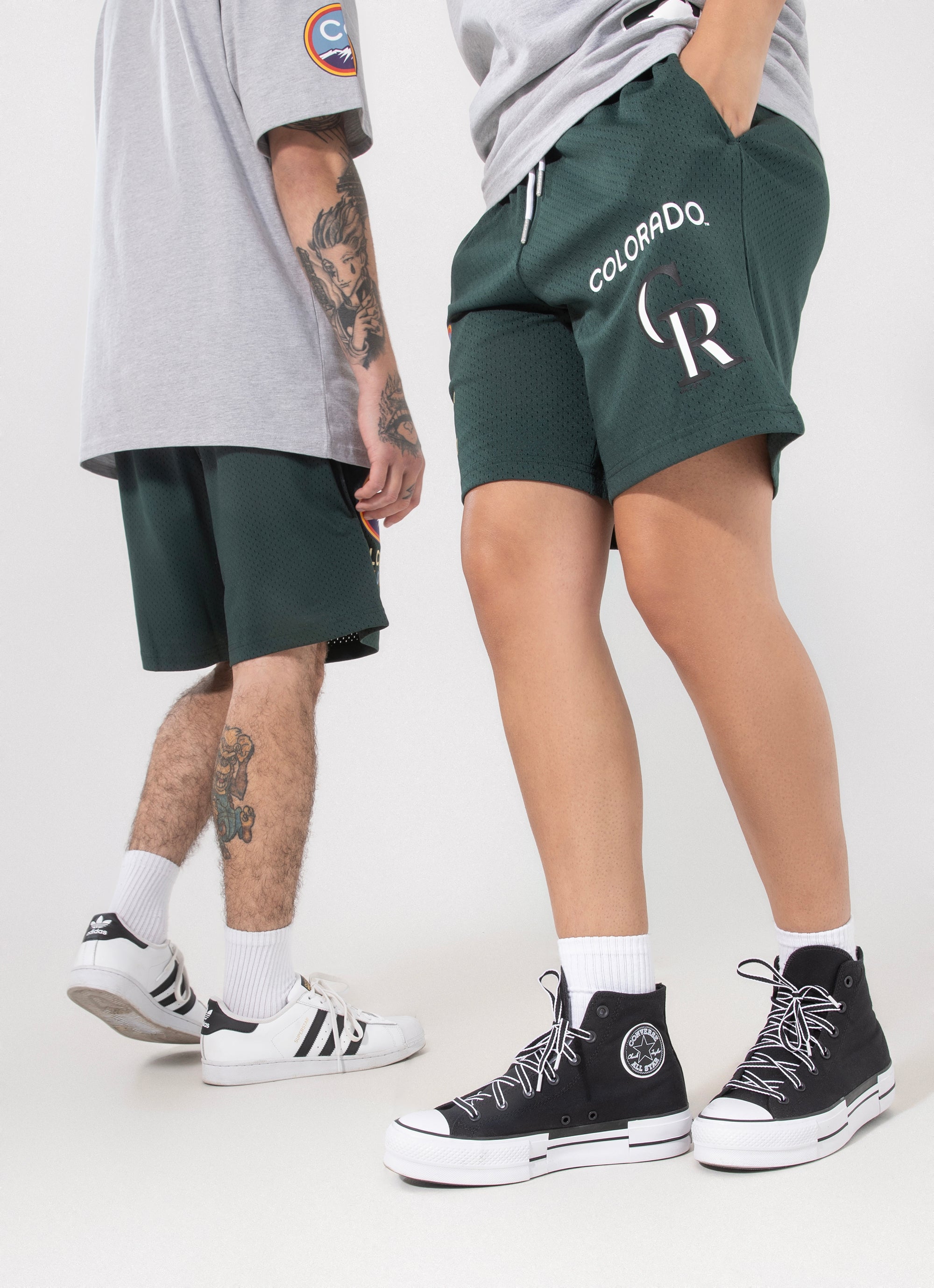 Majestic Mlb Colorado Rockies City Connect Mesh Short in Green