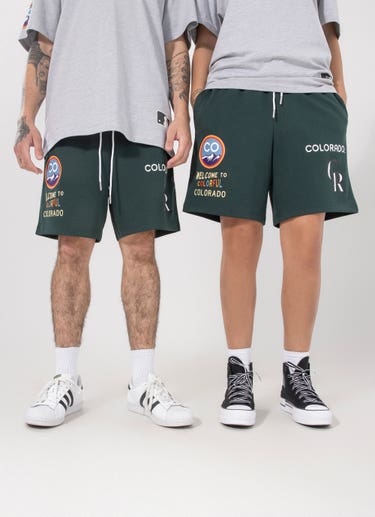 Majestic Mlb Colorado Rockies City Connect Mesh Short in Green