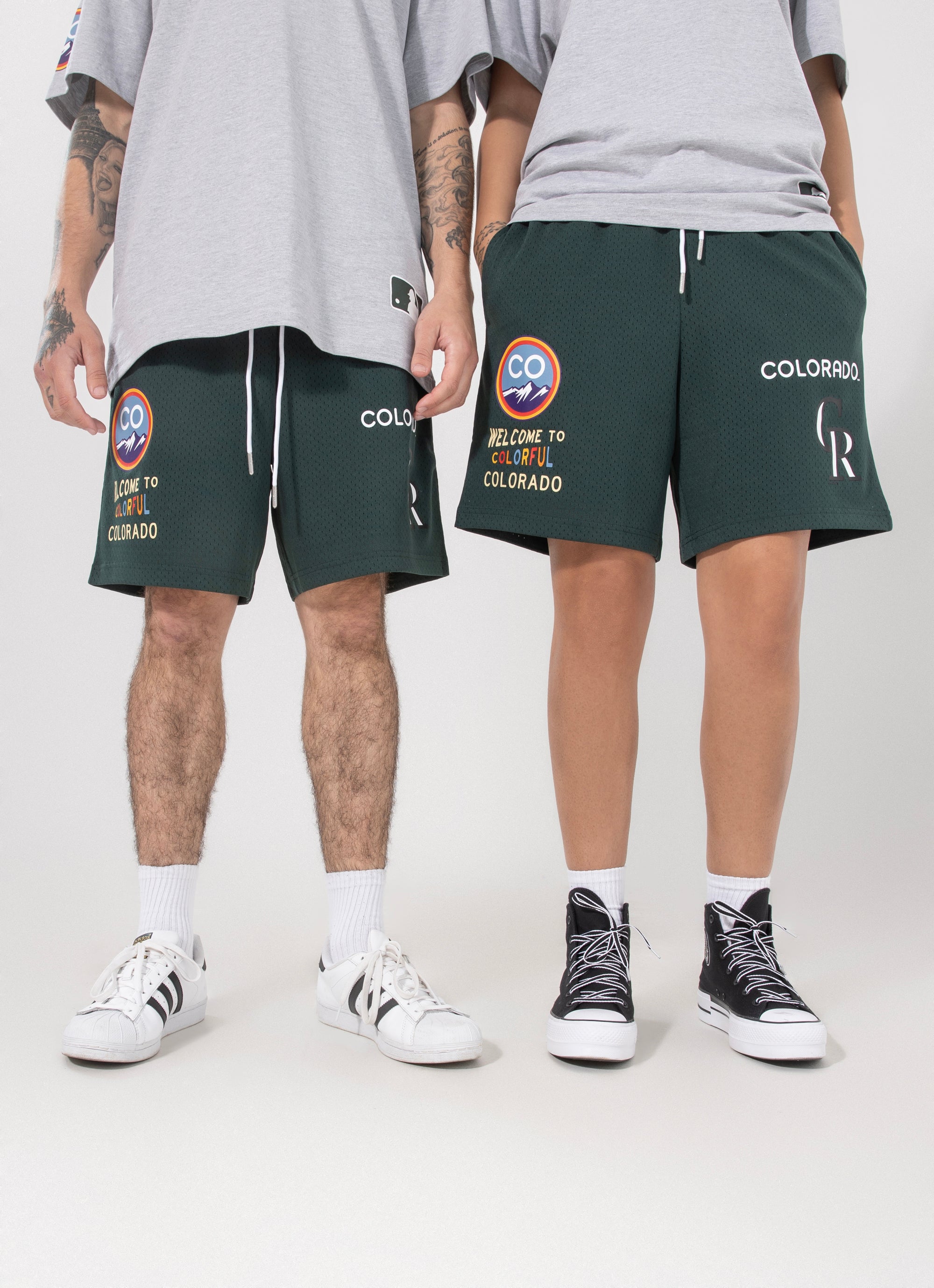 Majestic Mlb Colorado Rockies City Connect Mesh Short in Green